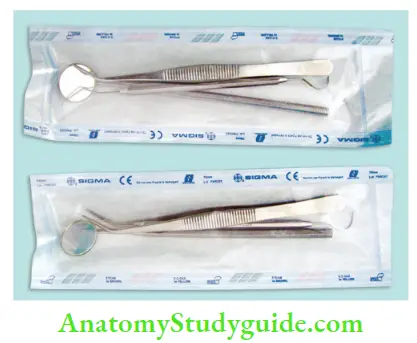Asepsis In Endodontics Peel-pouches for packing instruments.