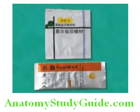 Dental Materials Used In Prosthodontics alginate pouches for single impression