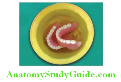 Finishing And Polishing Of Complete Denture store dentures in water