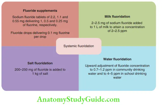 Fluorides Various Mathods Of Systemic Fluoridation