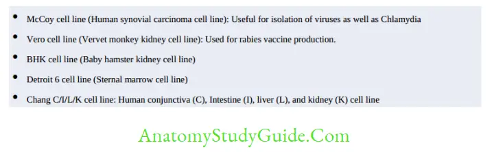 General Properties Of Viruses Notes Types of Cell Lines 1