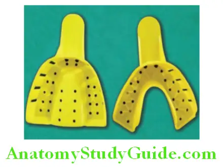 Impression Trays perforated plastic stock stray for dentulous impression