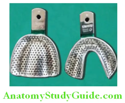 Impression Trays perforated stock tray for edentulous impression