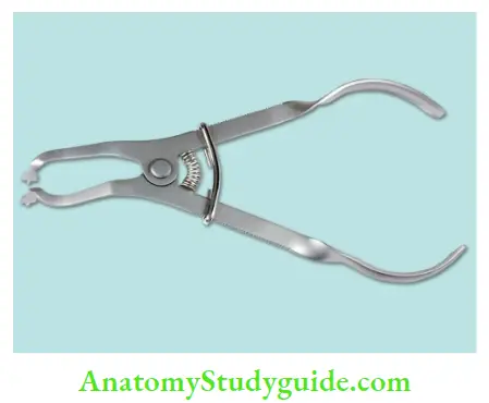 Isolation Of Teeth Rubber dam forceps.