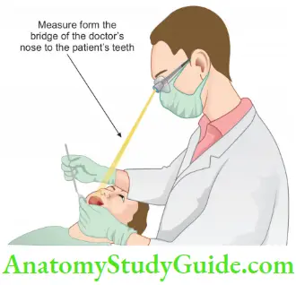 Magnification Working Distance Is Measured From Bridge Of Operators Nose To Teeth Patient