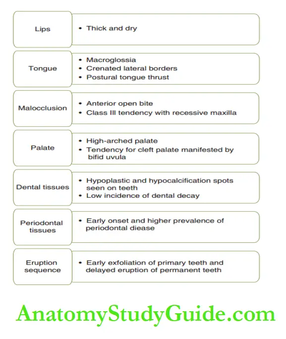 Management of development diasabled special children Intraoral features in children with Down’s syndrome