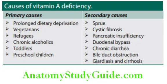 Nutrition and Environmental Medicine causes of vitamin A deficiency
