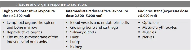 Radiation Biology Tissues And Organs Response To Radiation