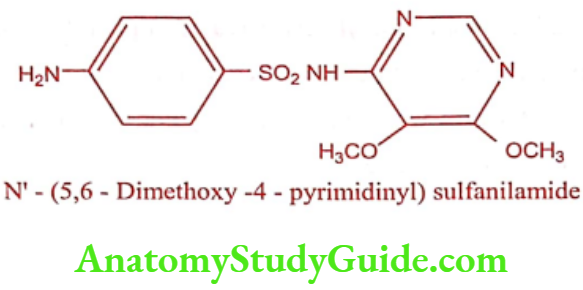 Medical Chemistry Antibacterial Sulphonamides Sulphadoxine