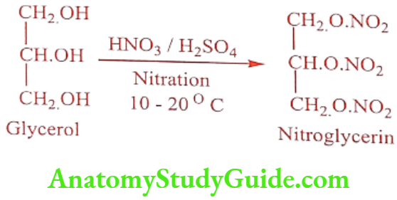 Medical Chemistry Cardiovascular Agents Nitroglycerin synthesis