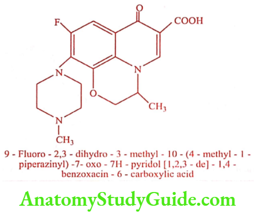 Medical Chemistry Urinary Tract Anti Infective Agents Ofloxacin